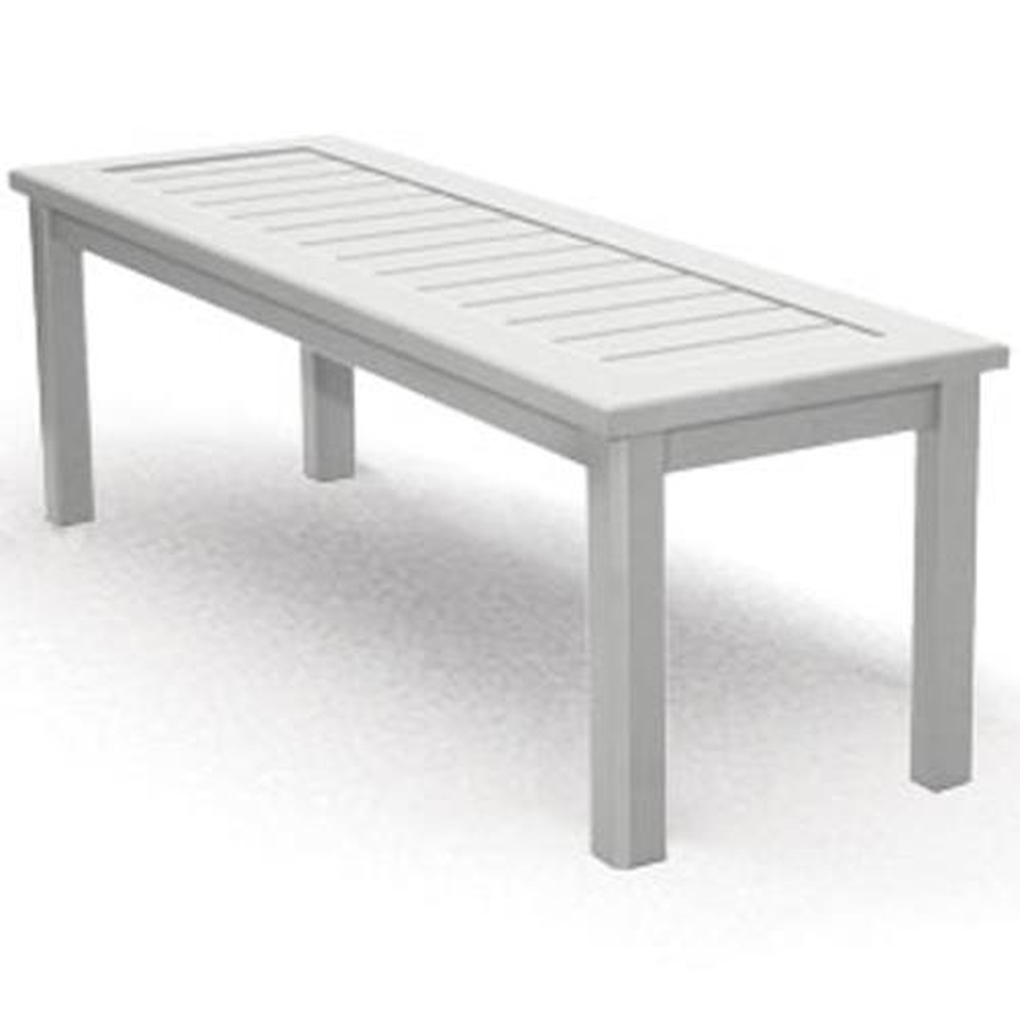 Homecrest Dockside Slat 311650 Rectangular Bench with Slat Design and